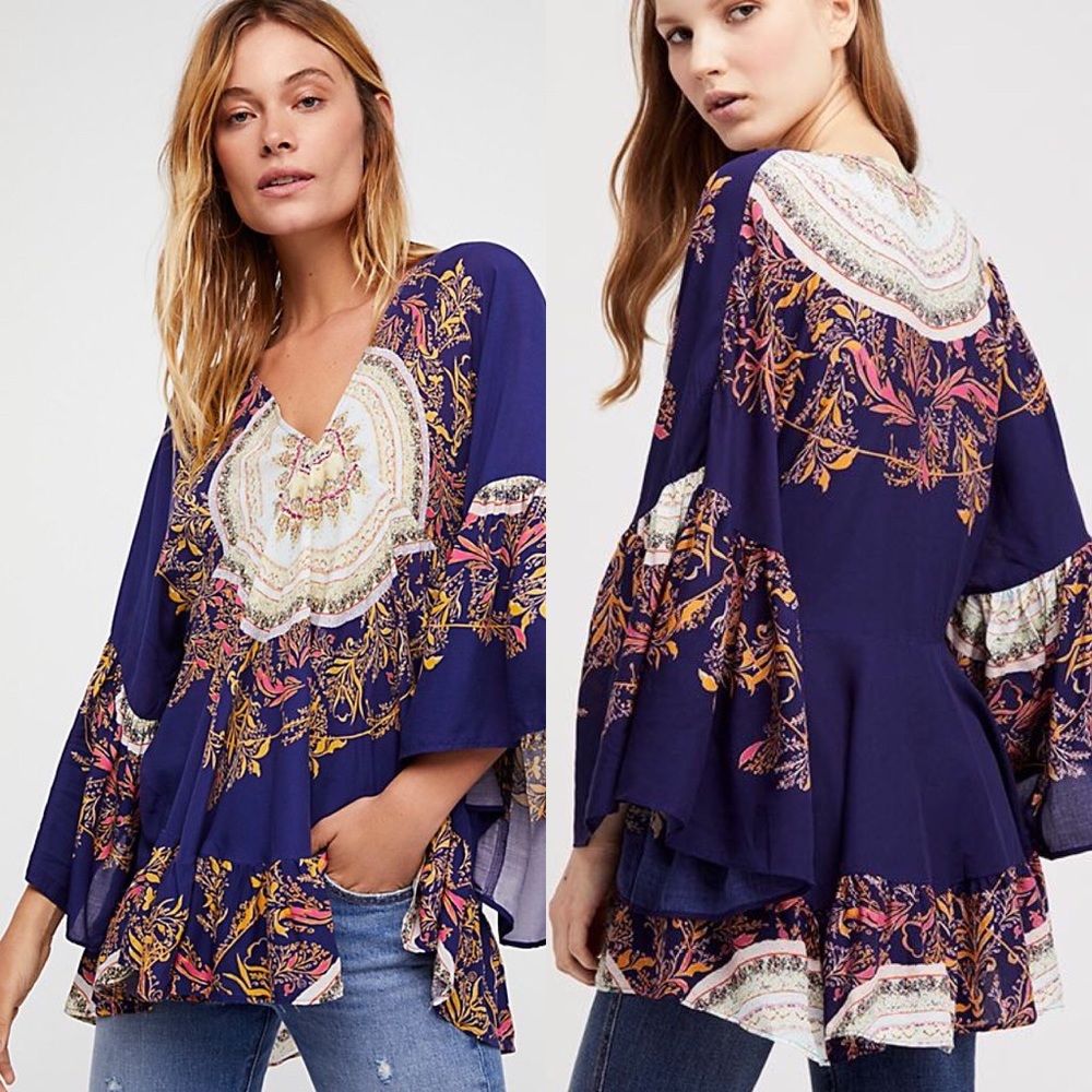 Free People Sunset Dreams Printed Tunic